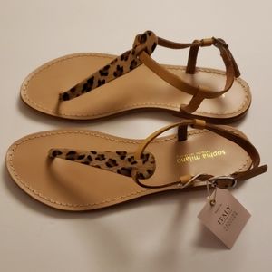 NWT Sophia Milano Leopard Sandals